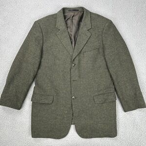 Weil 1868 Speckled Wool Blazer Men 44R Green Three Button Double Vented Jacket